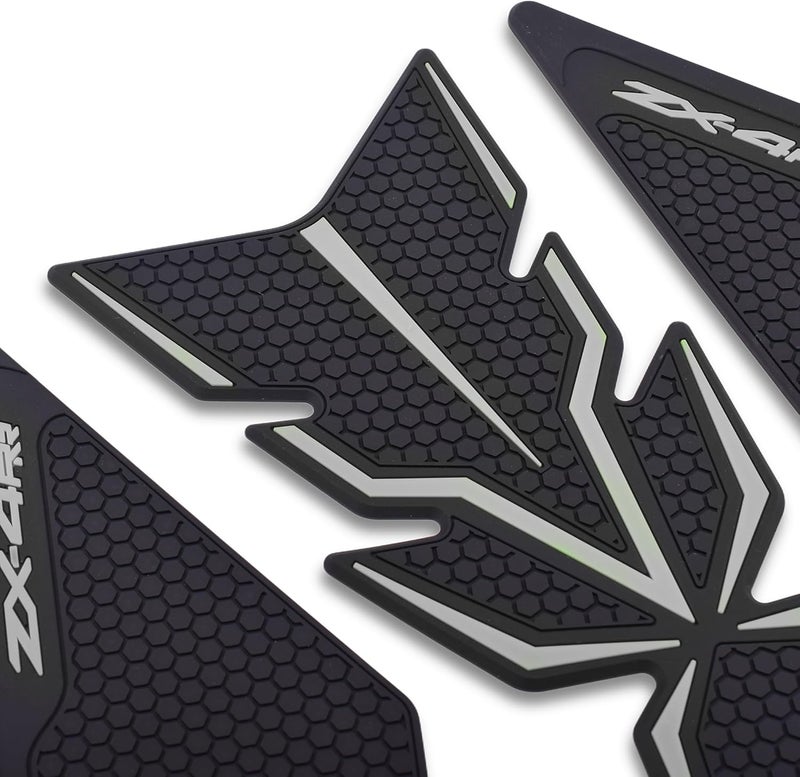 BYEMTTY Motorcycle Tank Grip Protector Pads, Anti-Slip Honeycomb Design, Compatible with Suitable forZX-25R/SE ZX-4R SE/4RR (gray) - Image 5